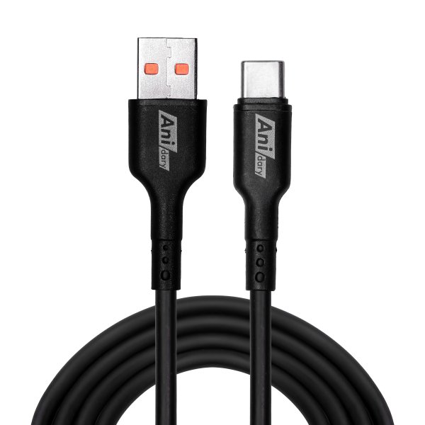 ANC004B : USB-A to Type-C Fast charge 3A/15W (TPE) - Black