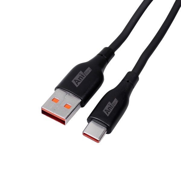 ANC003B : USB-A to Type-C Fast charge 2.4A (TPE) - Black