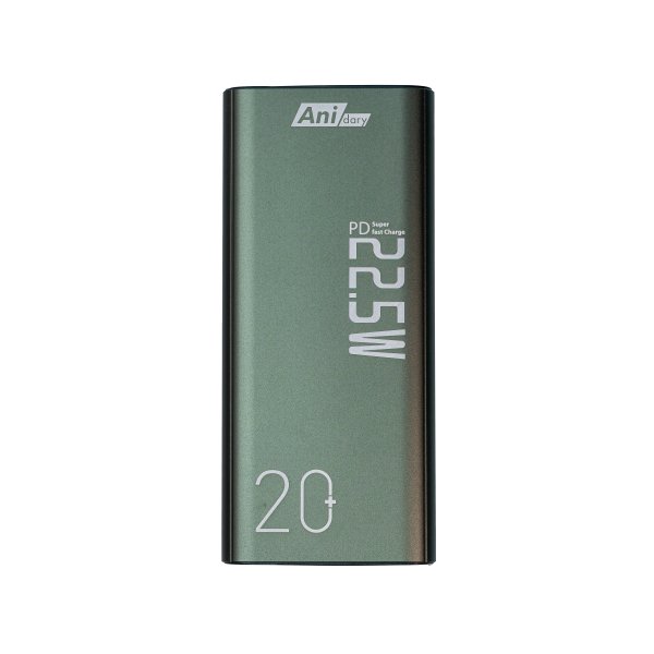ANP009G : Power bank 20,000 mAh Aluminium Fast Charge 22.5w