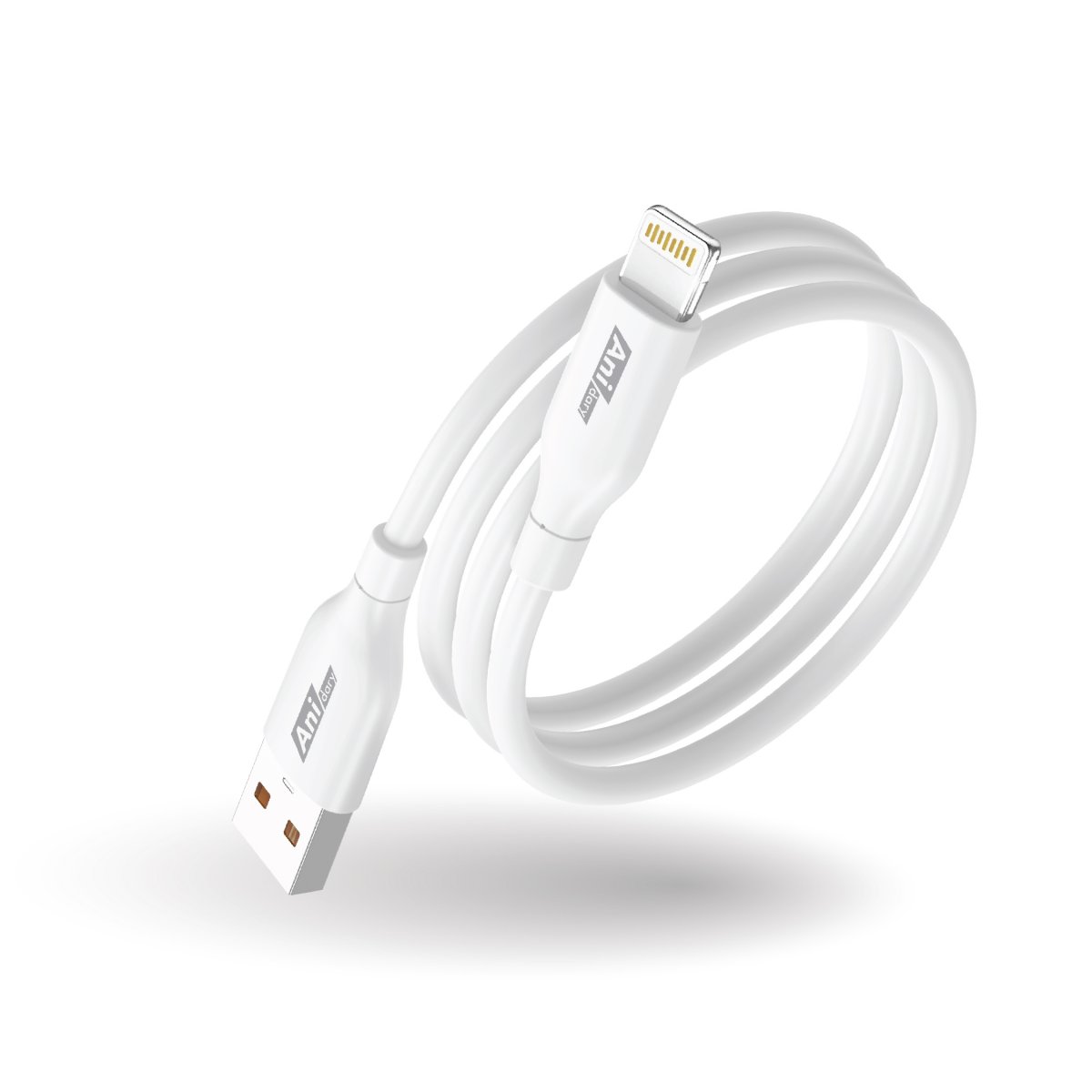 ANC001 : USB-A to Lightning Fast charge 2.4A (TPE) - White