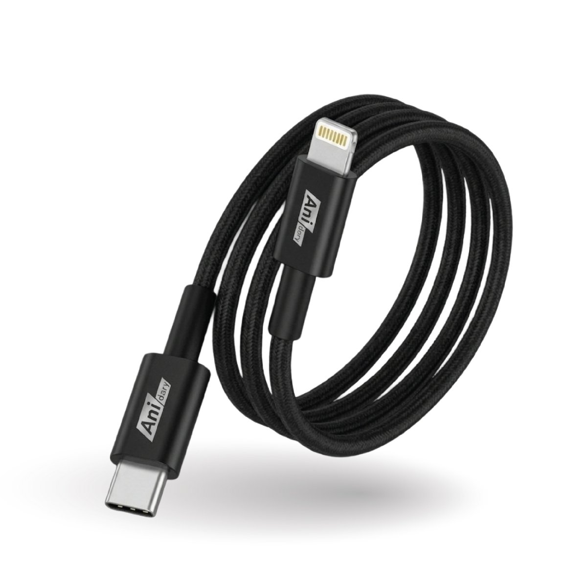ANC006B : USB-C to Lightning Fast charge 3A/20W (TPE) - Black