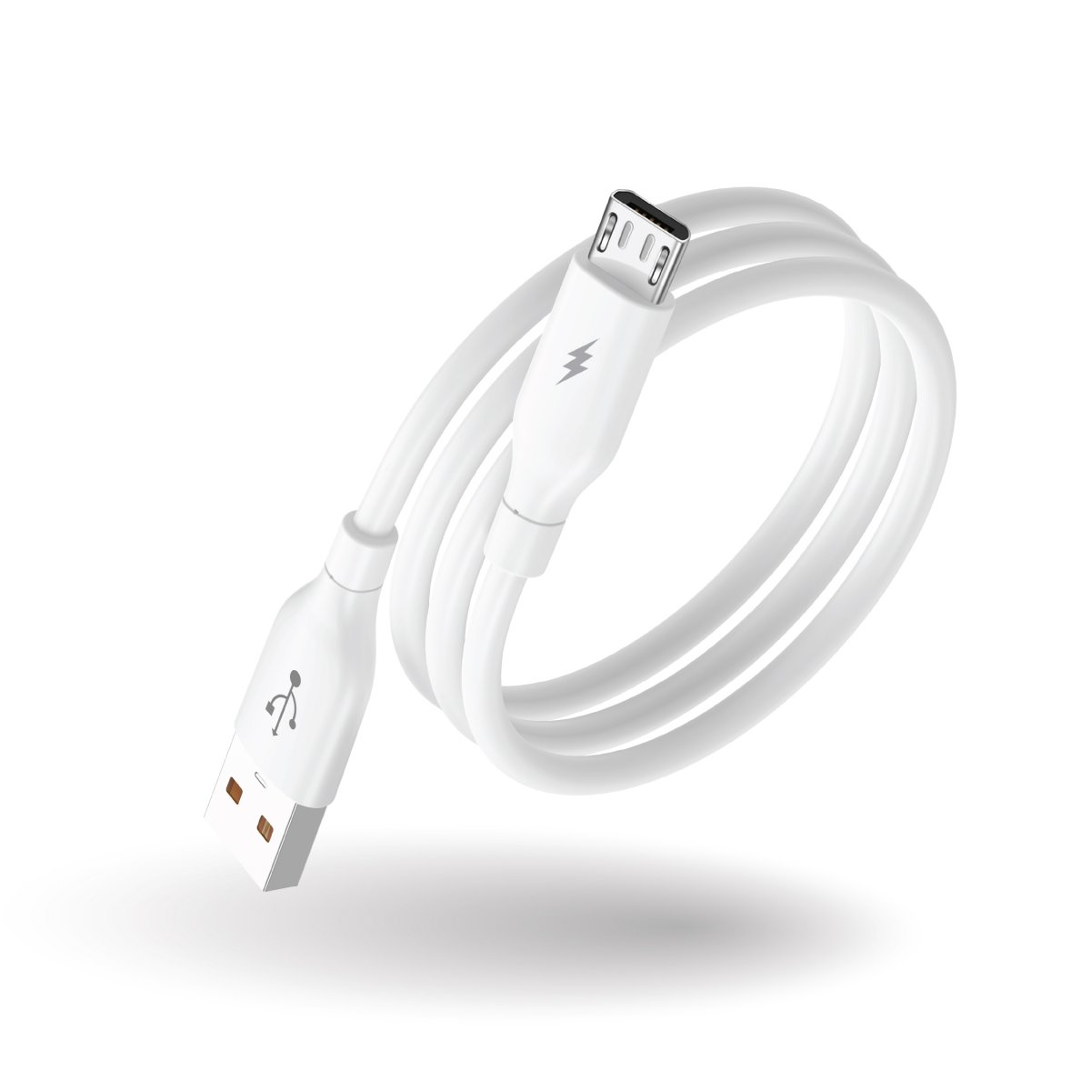 ANC002 : USB-A to Micro Fast charge 2.4A (TPE) - White