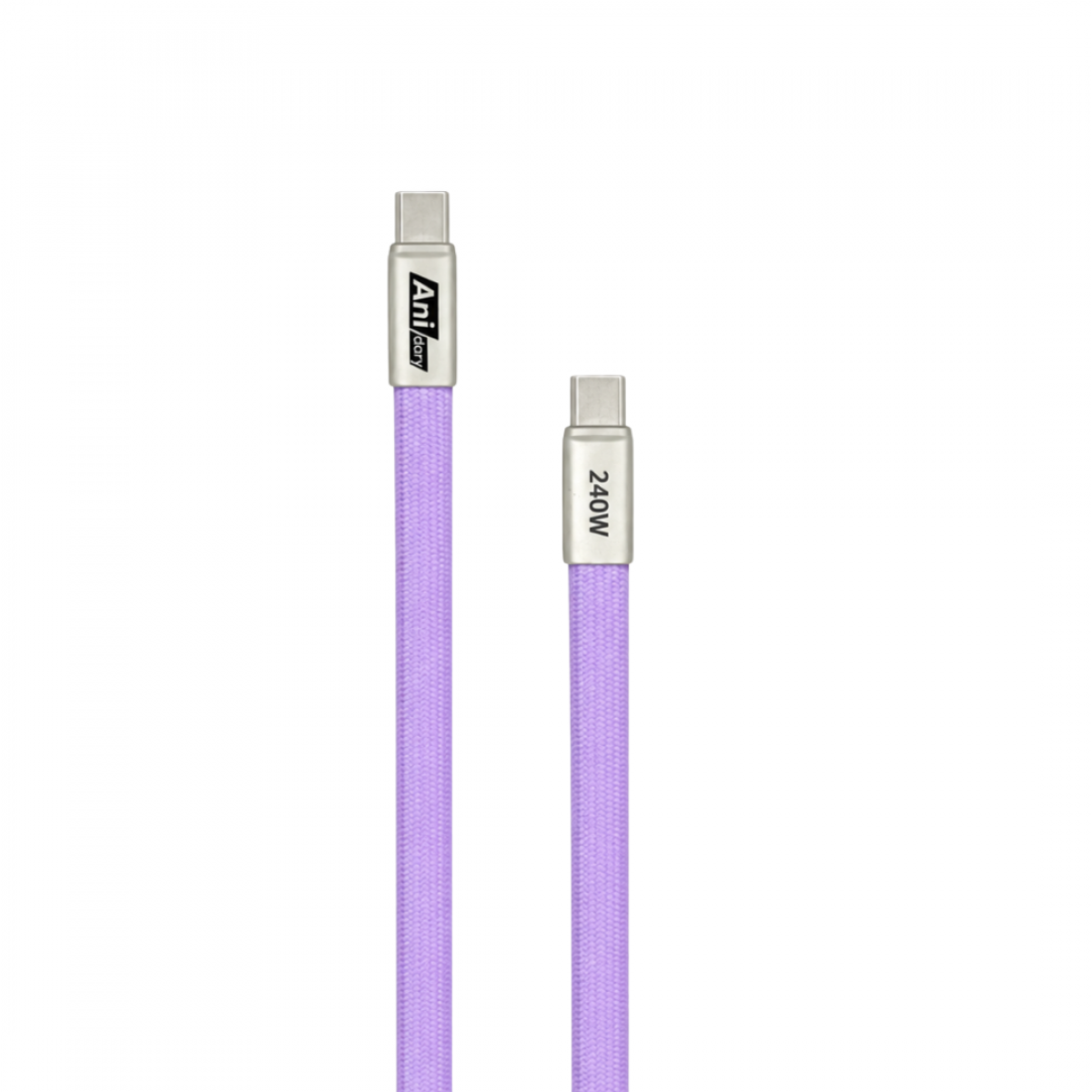 ANC010 : สายชาร์จ Type-C 240W 5A Fast Charge สายซิลิโคนใส Nylon ยาว 1.2M
