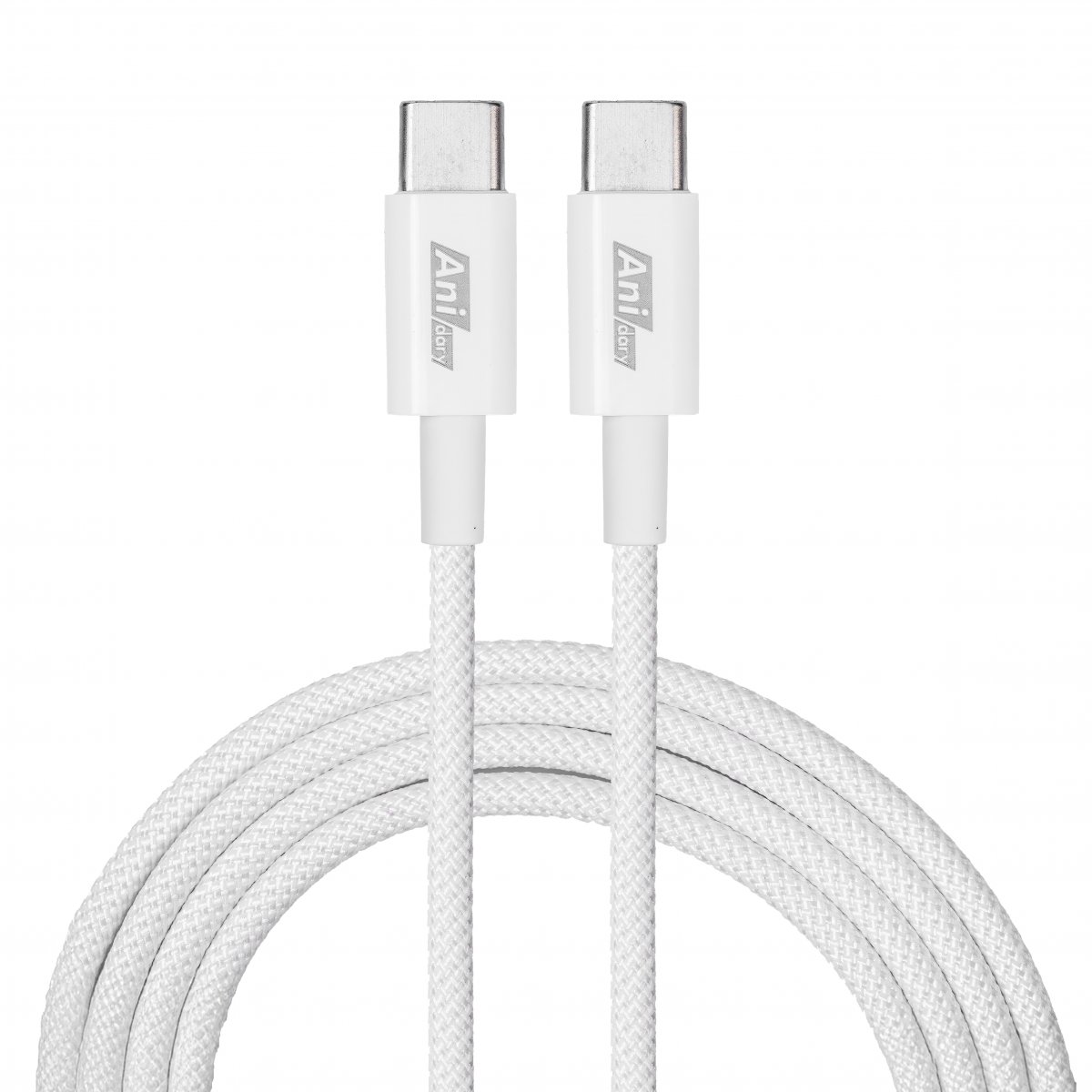 ANC007 : Type-C to Type-C Fast charge 3A/30W (Nylon) - White