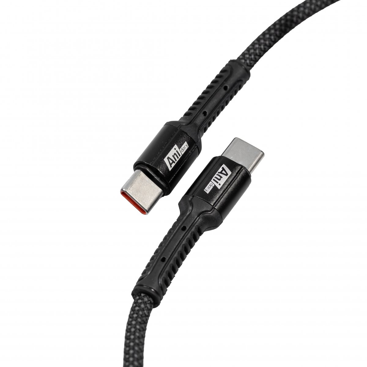 ANC008B : Type-C to Type-C Fast charge 3A/60W (Nylon) - Black