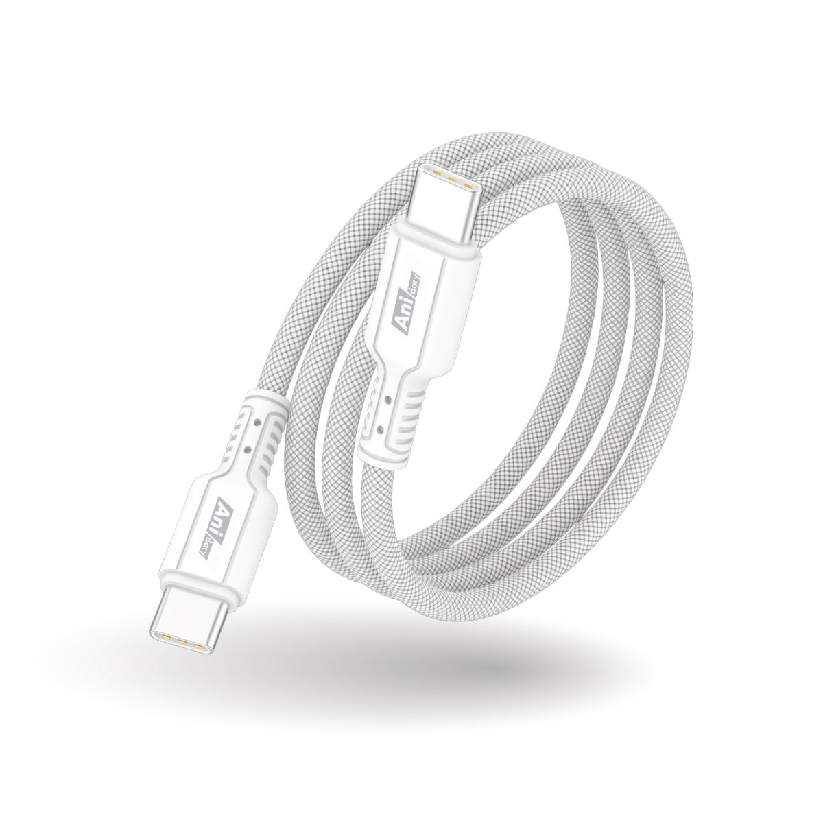 ANC008 : Type-C to Type-C Fast charge 3A/60W (Nylon) - White