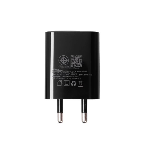 ANA003B : Charger USB-A fast charger GaN25W - Black