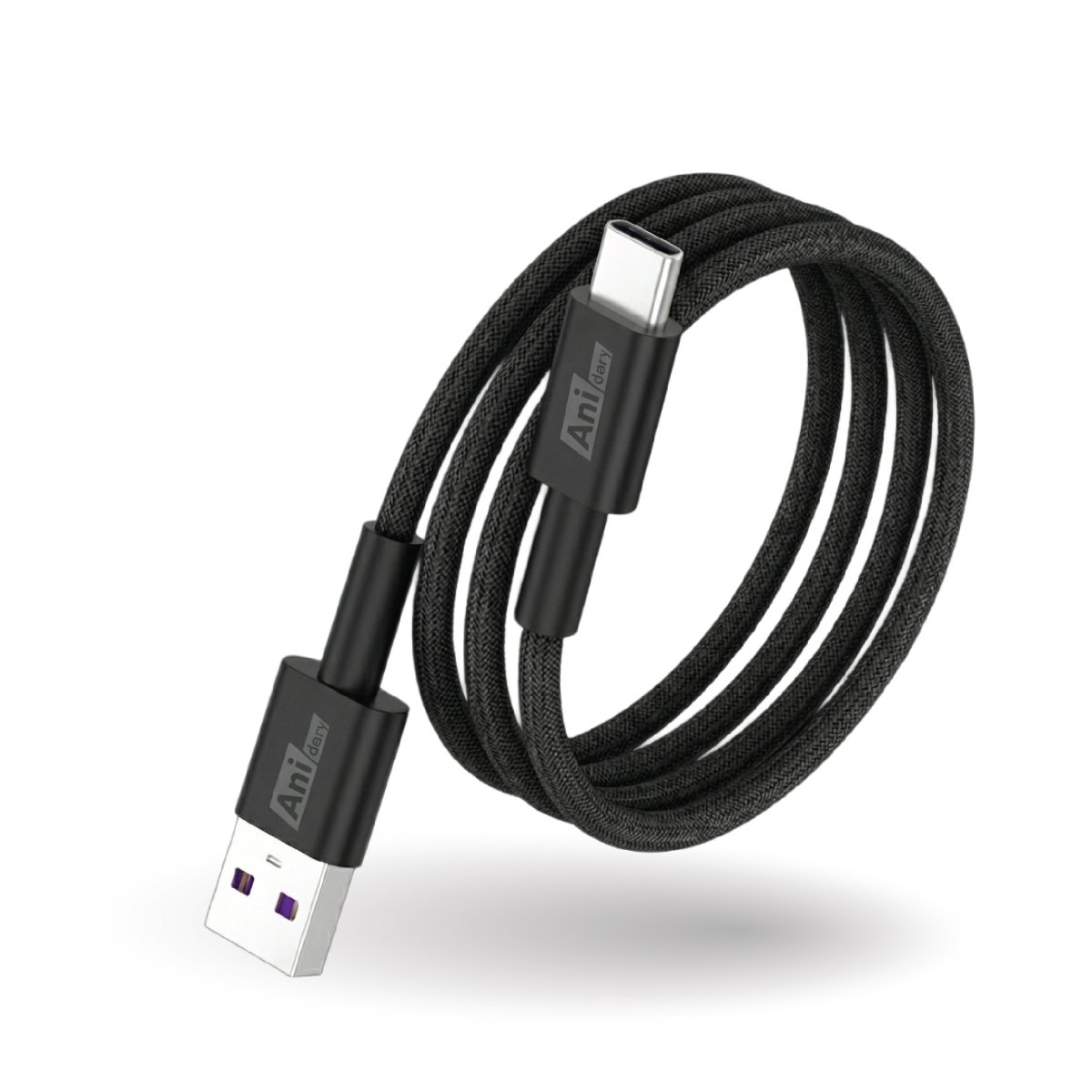 ANC012B : Fast charge 3A/60W (Nylon) - Black